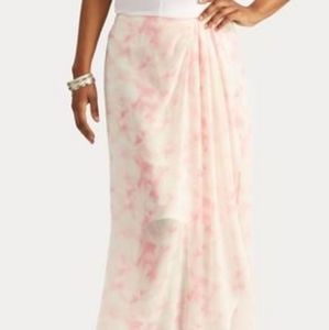 Cato Pink watercolor maxi skirt xs